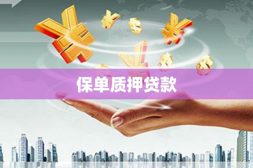 武义保单质押贷款