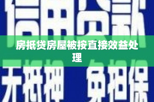 明光房抵贷房屋被按直接效益处理
