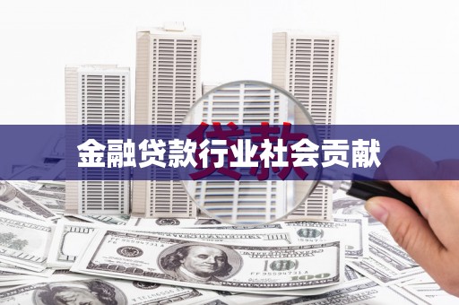 会泽金融贷款行业社会贡献