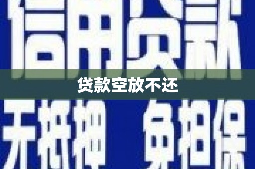 嘉定贷款空放不还