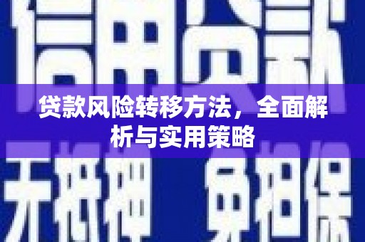 乾安贷款风险转移方法，全面解析与实用策略