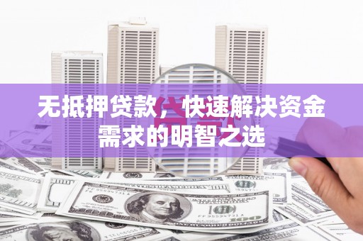 龙安无抵押贷款，快速解决资金需求的明智之选