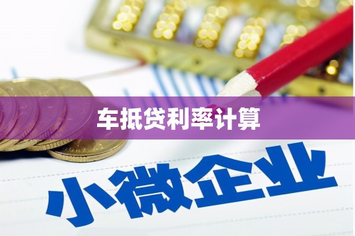 张湾车抵贷利率计算