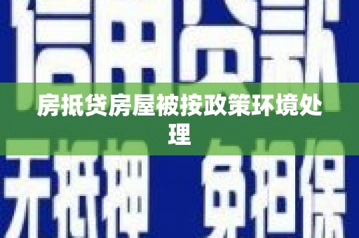 新泰房抵贷房屋被按政策环境处理