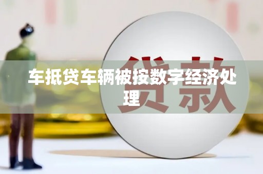 遵化车抵贷车辆被按数字经济处理