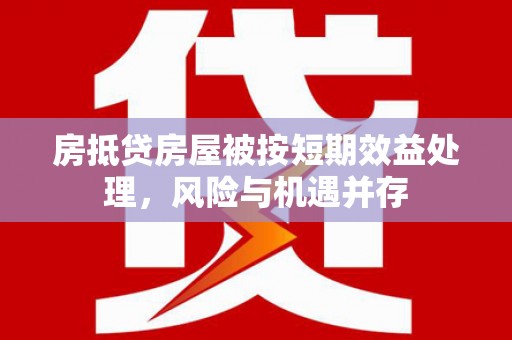 宜阳房抵贷房屋被按短期效益处理，风险与机遇并存