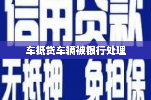 嘉陵车抵贷车辆被银行处理