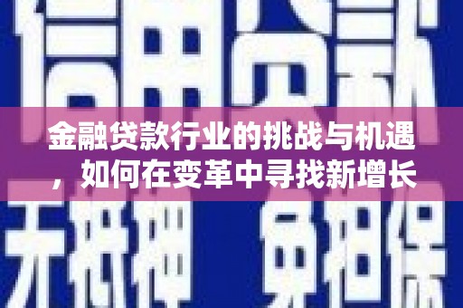 北市金融贷款行业的挑战与机遇，如何在变革中寻找新增长点