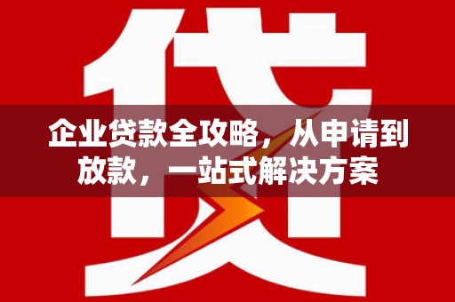 沙雅企业贷款全攻略，从申请到放款，一站式解决方案