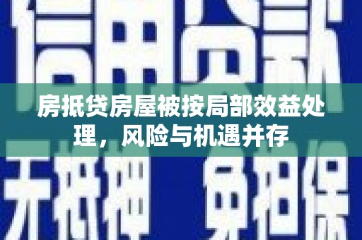 古坑房抵贷房屋被按局部效益处理，风险与机遇并存