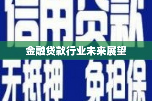 龟山金融贷款行业未来展望