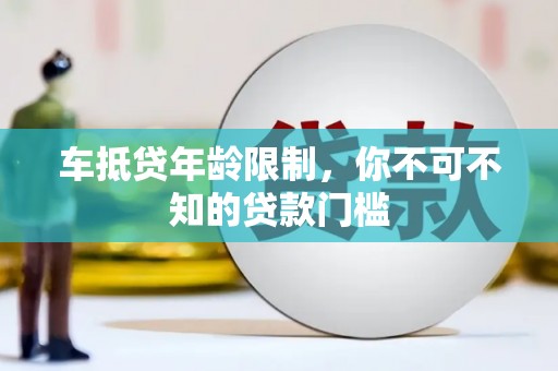 嘉模堂区车抵贷年龄限制，你不可不知的贷款门槛