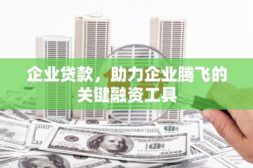 兰州企业贷款，助力企业腾飞的关键融资工具