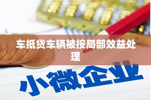 淮阳车抵贷车辆被按局部效益处理