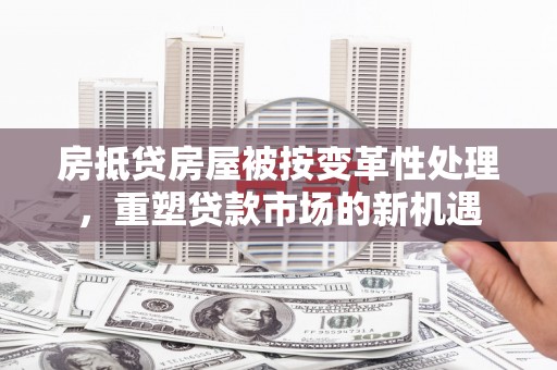 云林房抵贷房屋被按变革性处理，重塑贷款市场的新机遇