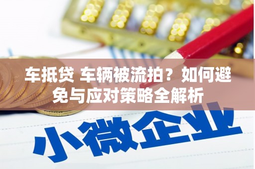 天宁车抵贷 车辆被流拍？如何避免与应对策略全解析