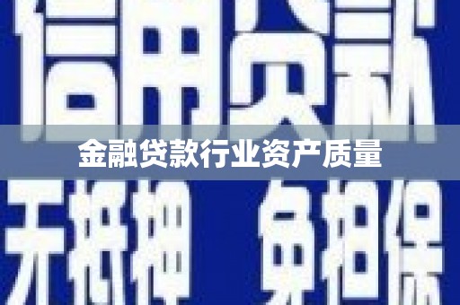 桐柏金融贷款行业资产质量