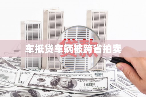 谢家集车抵贷车辆被跨省拍卖