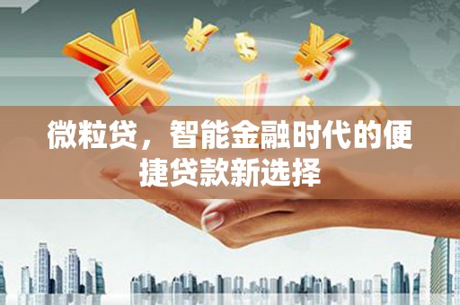 谢家集微粒贷，智能金融时代的便捷贷款新选择