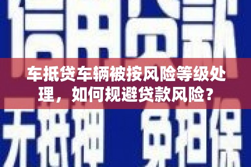 民勤车抵贷车辆被按风险等级处理，如何规避贷款风险？