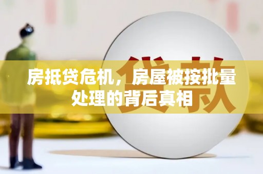 三门峡房抵贷危机，房屋被按批量处理的背后真相