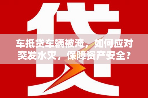 沿河车抵贷车辆被淹，如何应对突发水灾，保障资产安全？