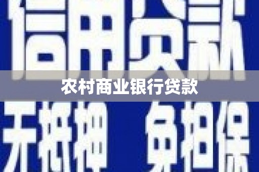 南县农村商业银行贷款