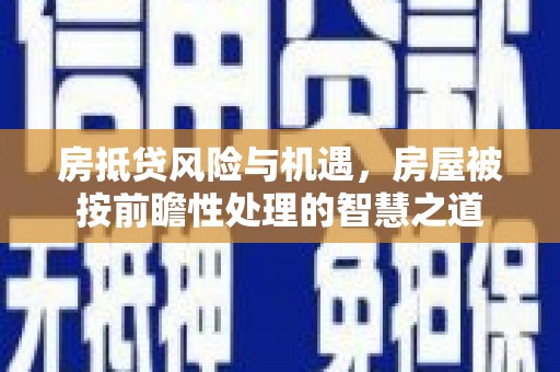 南县房抵贷风险与机遇，房屋被按前瞻性处理的智慧之道