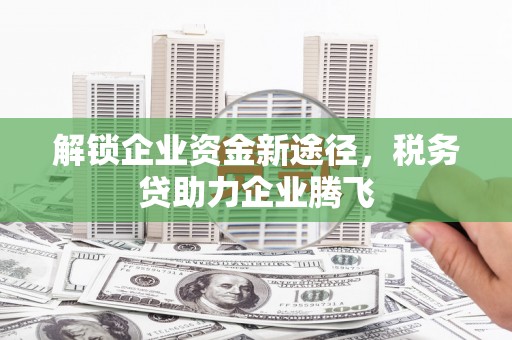 东台解锁企业资金新途径，税务贷助力企业腾飞