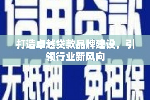 瑞安打造卓越贷款品牌建设，引领行业新风向