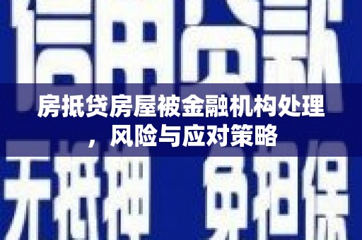 旬邑房抵贷房屋被金融机构处理，风险与应对策略