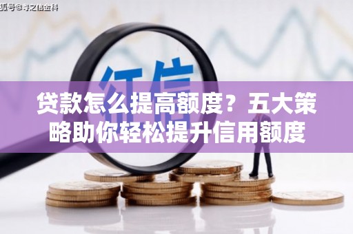 星子贷款怎么提高额度？五大策略助你轻松提升信用额度