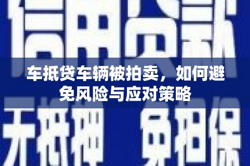 堆龙德庆车抵贷车辆被拍卖，如何避免风险与应对策略