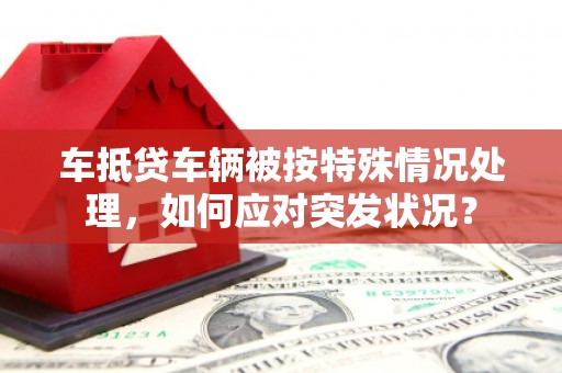 英山车抵贷车辆被按特殊情况处理，如何应对突发状况？