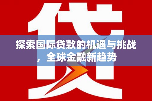 七星关探索国际贷款的机遇与挑战，全球金融新趋势