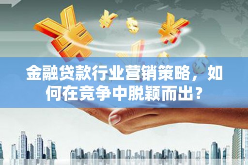 富平金融贷款行业营销策略，如何在竞争中脱颖而出？
