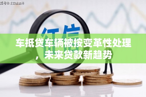 琼山车抵贷车辆被按变革性处理，未来贷款新趋势