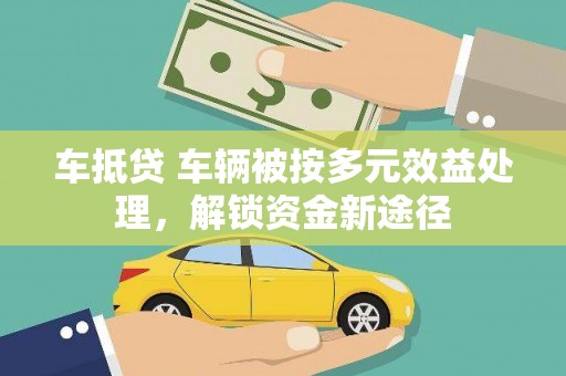 郎溪车抵贷 车辆被按多元效益处理，解锁资金新途径
