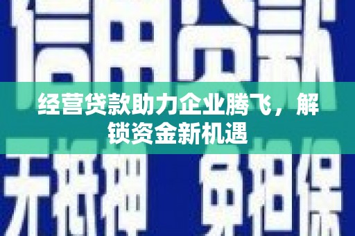 西盟经营贷款助力企业腾飞，解锁资金新机遇